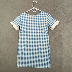 SAILOR SAILOR WOMENS MARINA DRESS BLUE AND WHITE CHECK SIZE S